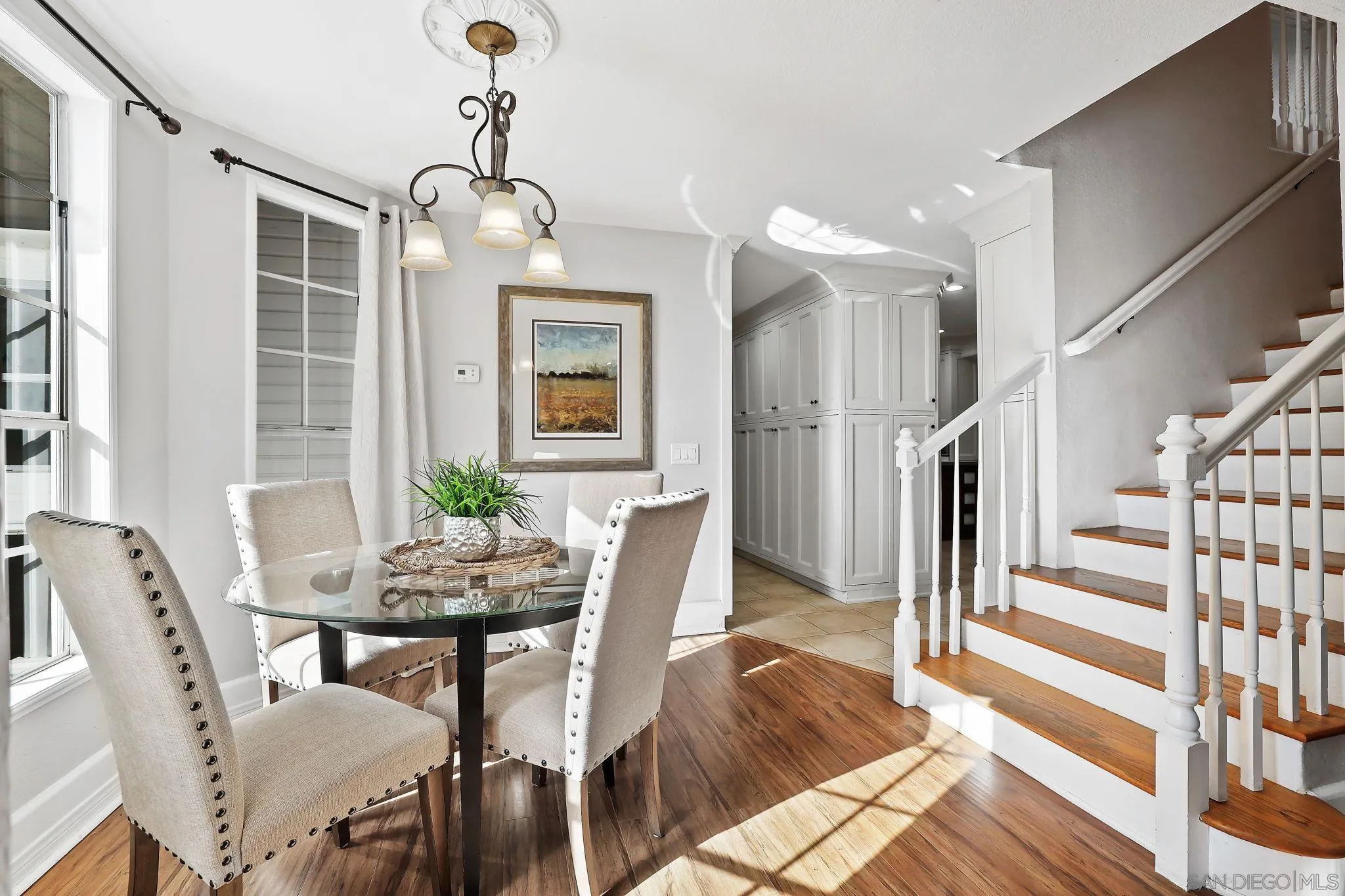 750 Jericho Drive Fallbrook, CA 92028 - Photo 29 of 69 a view of a dining room with furniture and wooden floor