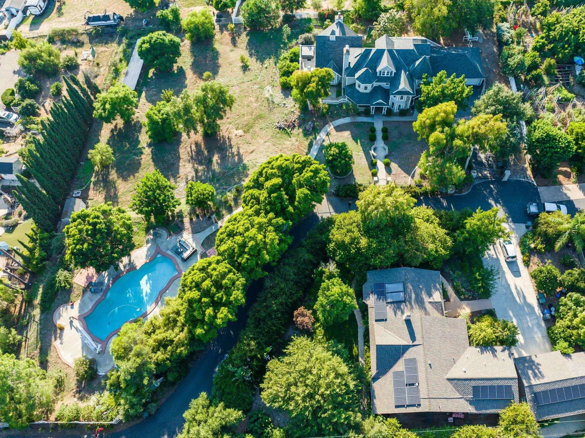 750 Jericho Drive Fallbrook, CA 92028 - Photo 67 of 69 an aerial view of residential house with outdoor space and trees all around