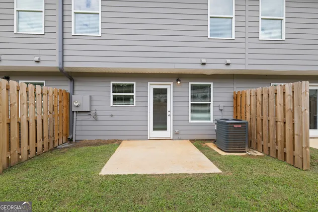 a backyard of a house