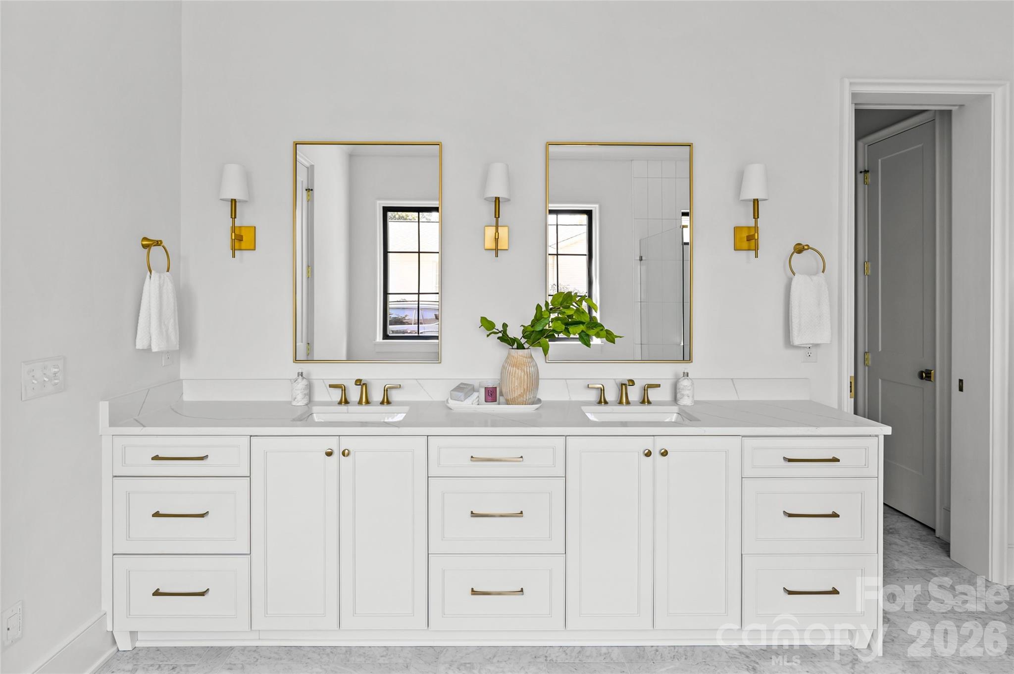 1321 Ferncliff Road Charlotte, NC 28211 - Photo 21 of 47 a bathroom with a sink vanity and mirror