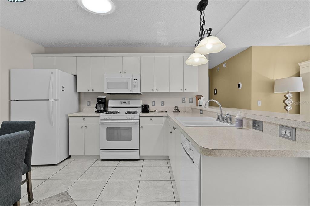 2623 Ascot Loop The Villages, FL 32162 - Photo 13 of 40 a kitchen with a sink a stove a refrigerator and white cabinets