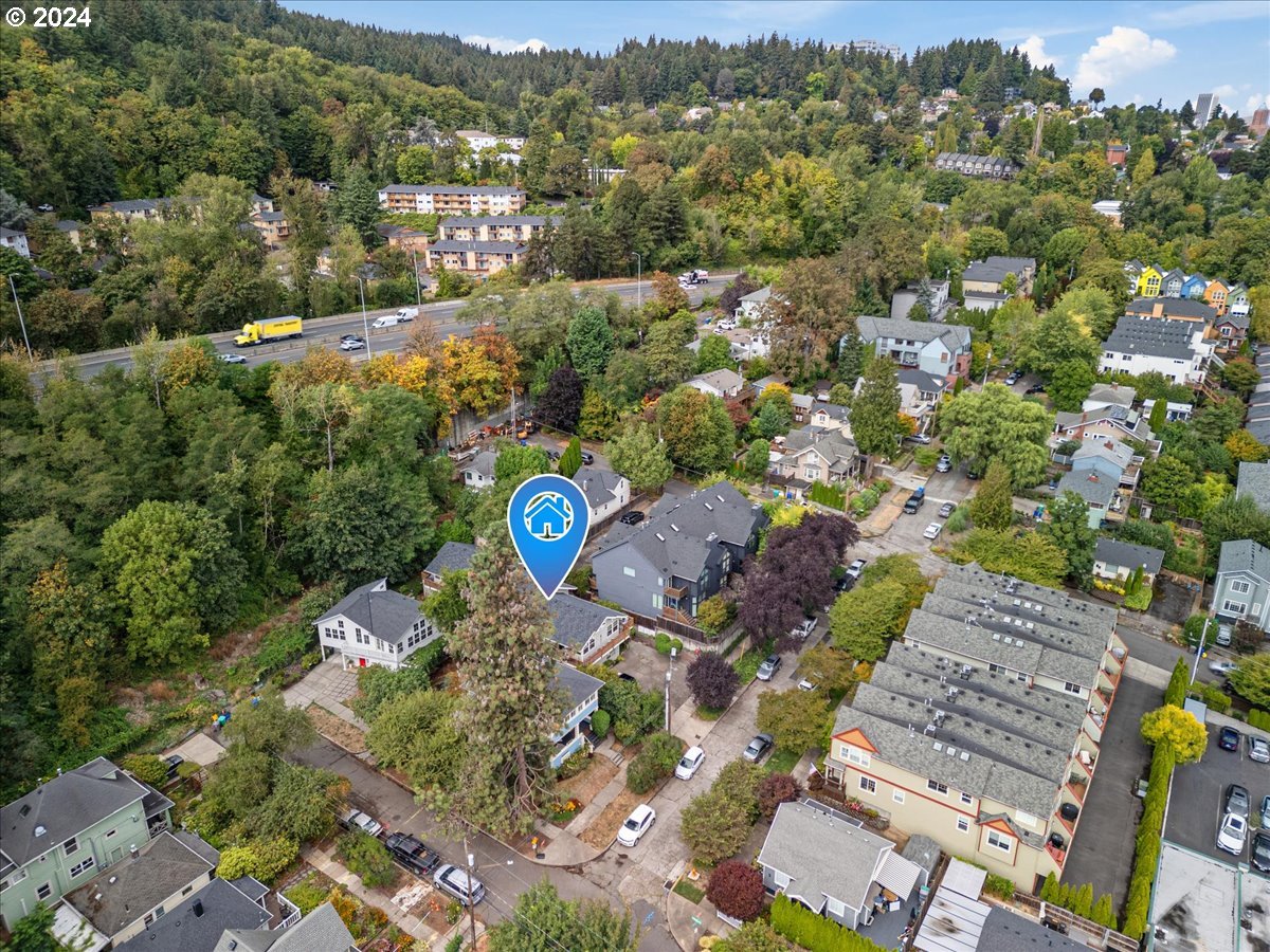 5221 Southwest View Point Terrace, Unit 2 Portland, OR 97239 - Photo 25 of 30 an aerial view of a house with a yard
