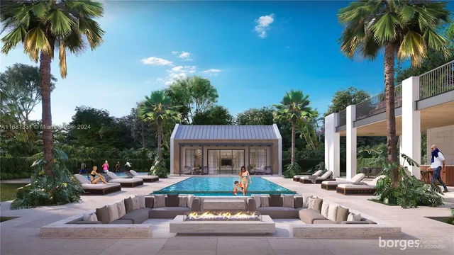 front view of a house with a patio