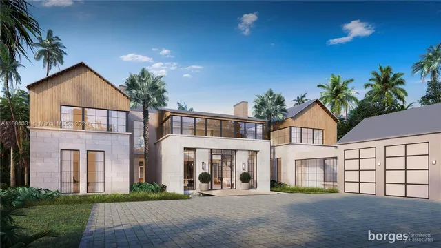 a front view of a residential apartment building with a yard