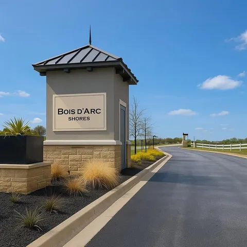 a view of a street with an ocean view