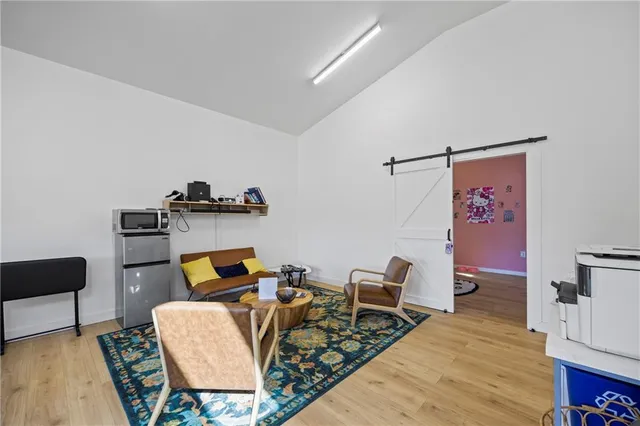 a view of an ocean and city