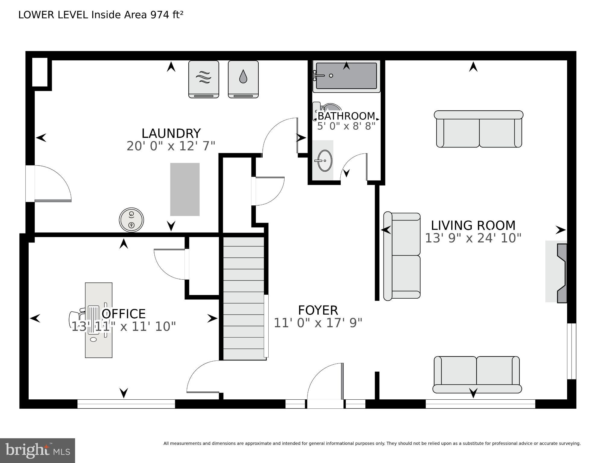 6802 Niles Drive Laurel, MD 20707 - Photo 31 of 31 Spacious lower level floor plan layout.