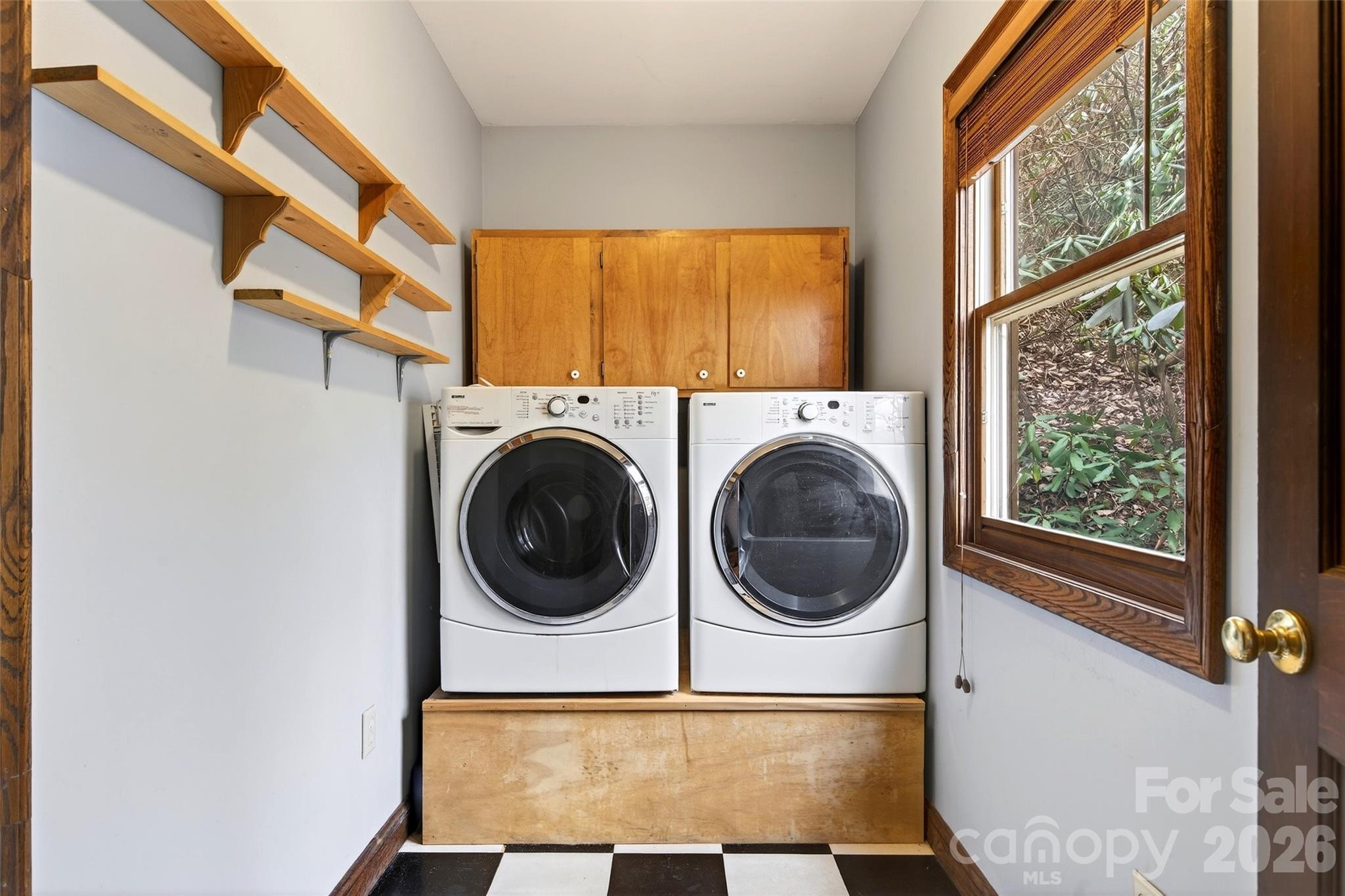 169 Hilltop Road Black Mountain, NC 28711 - Photo 29 of 48 a view of a bedroom with washer and dryer