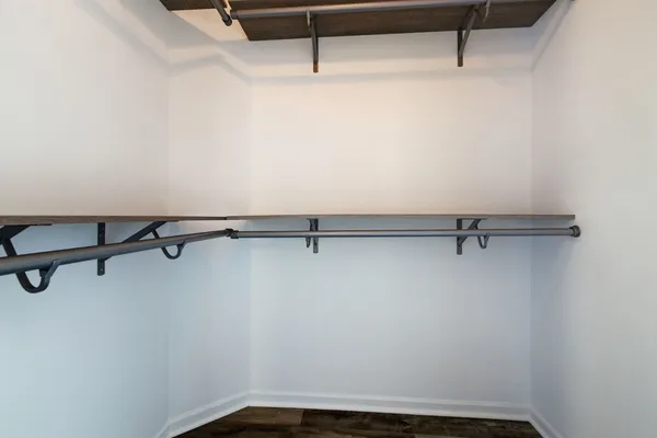 a close view of closet