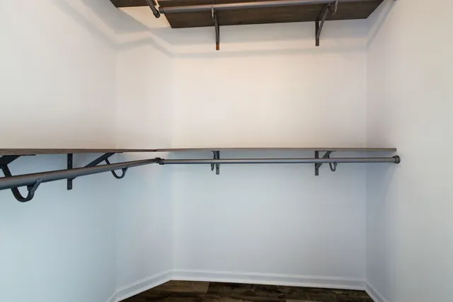 a close view of closet