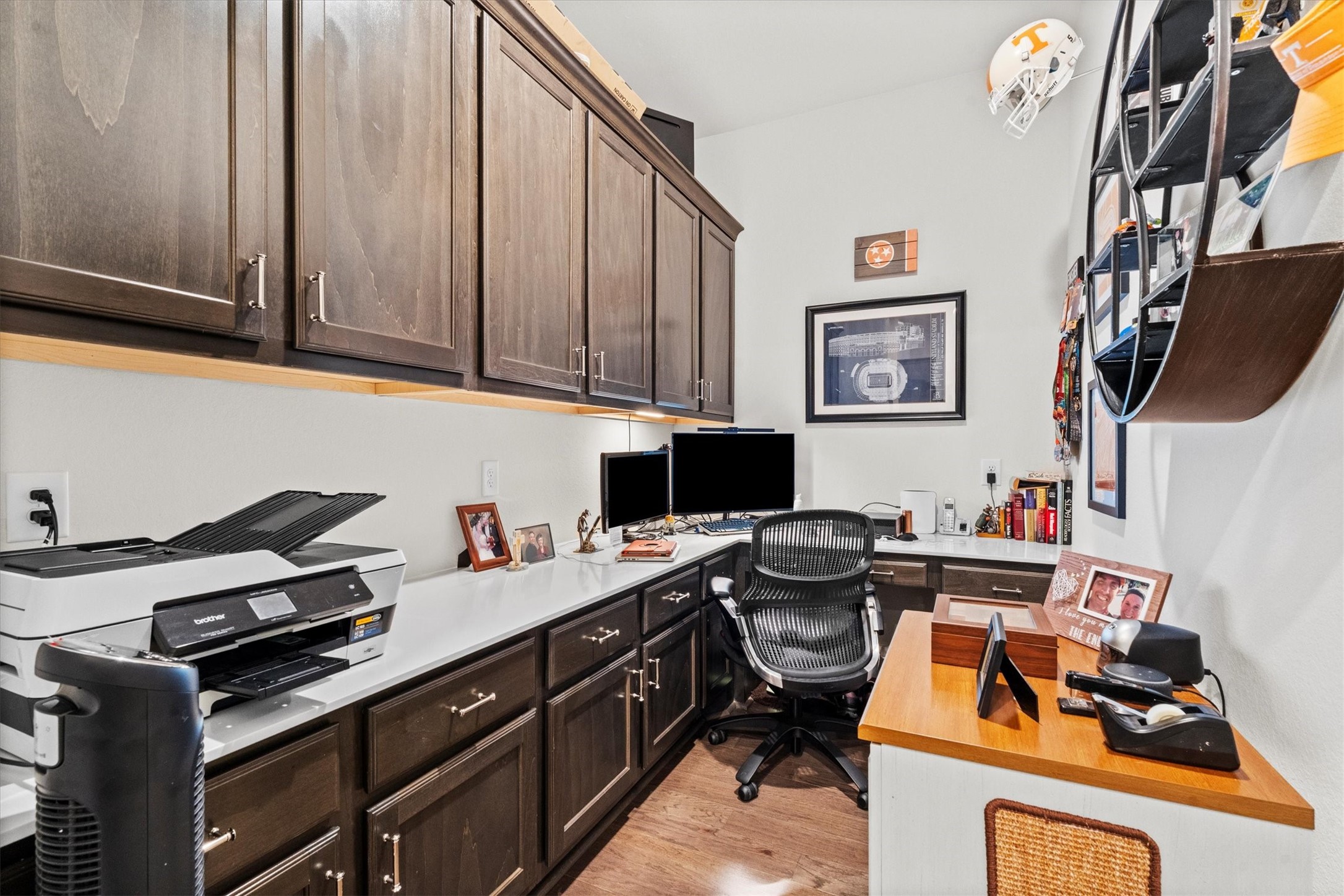 106 Amber Jade Court Conroe, TX 77304 - Photo 13 of 50 Here is the well-organized home office with ample cabinetry for storage and a spacious countertop. Perfect spot to get all of your work done