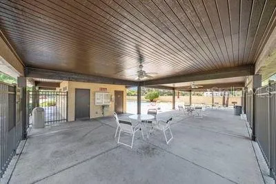 a view of a swimming pool and outdoor space