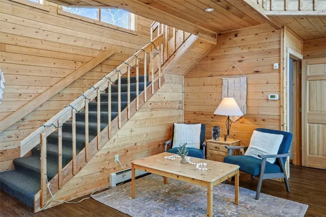 a view of a balcony with an outdoor space