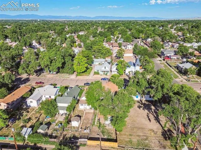 an aerial view of multiple house