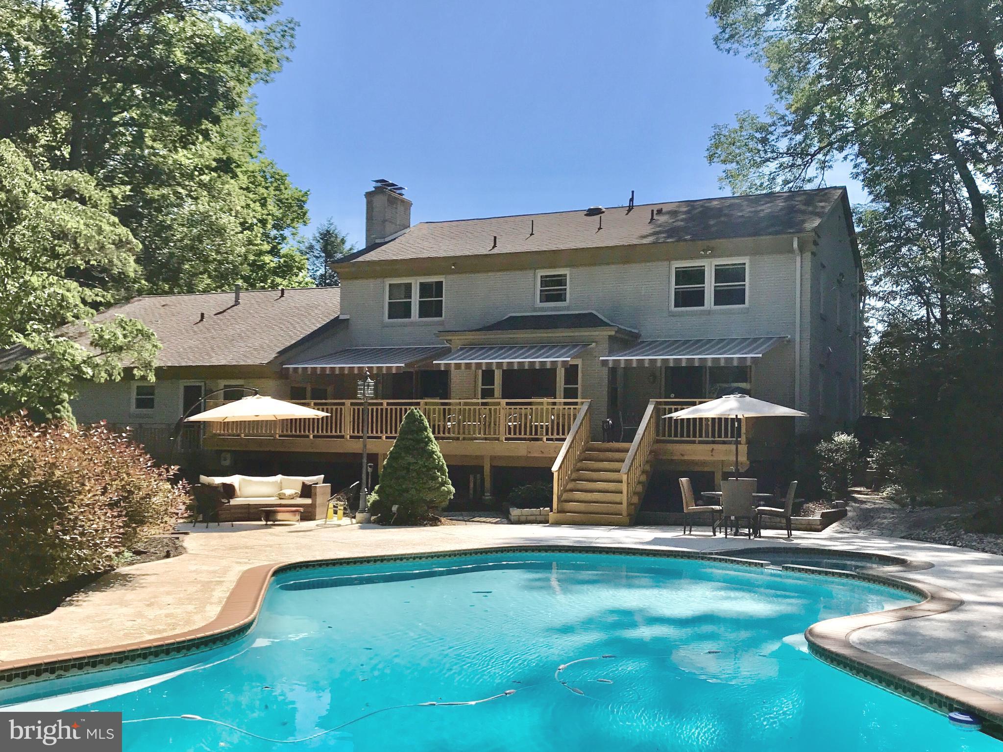 99 Springton Lake Road Media, PA 19063 - Photo 3 of 43 Huge Deck w/Awnings and Patio