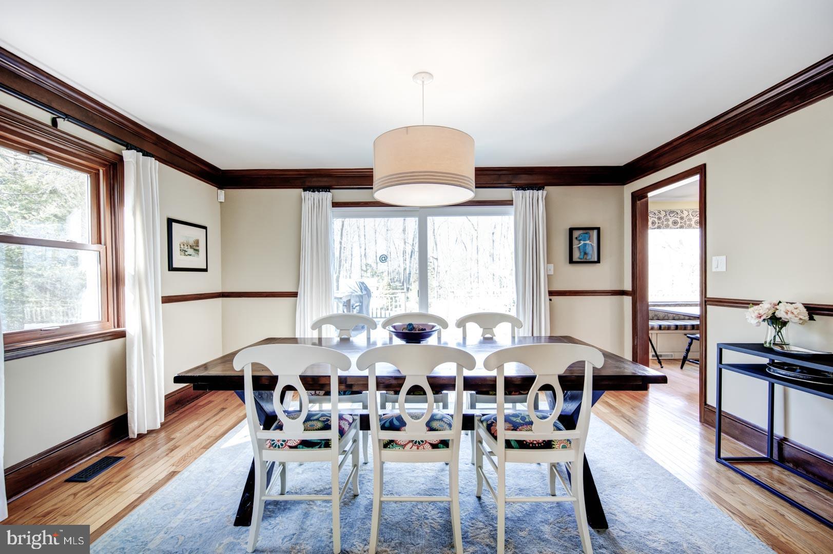 99 Springton Lake Road Media, PA 19063 - Photo 8 of 43 Dining Room w/Doors to Deck