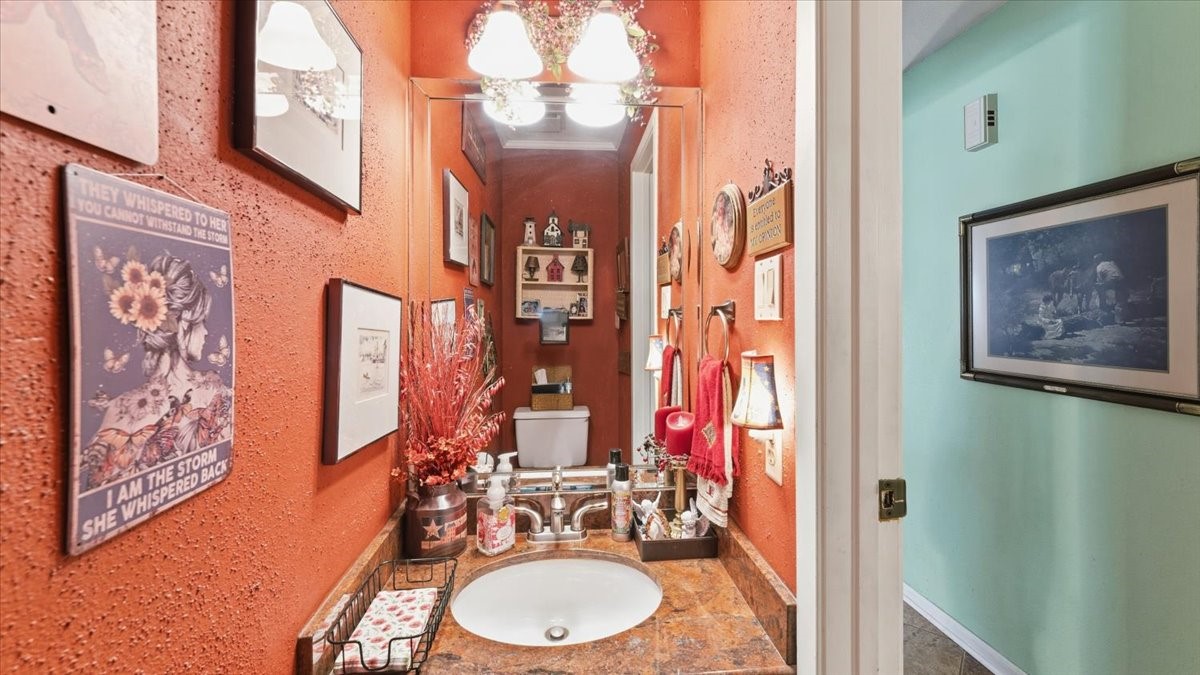 18 Still Glen Court Spring, TX 77381 - Photo 22 of 40 there is a convenient half-bath in the hall behind the kitchen for your guests.