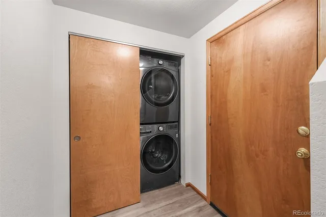 a view of washer and dryer in a utility room