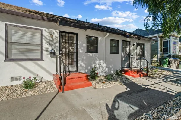 front view of a house with a outdoor space