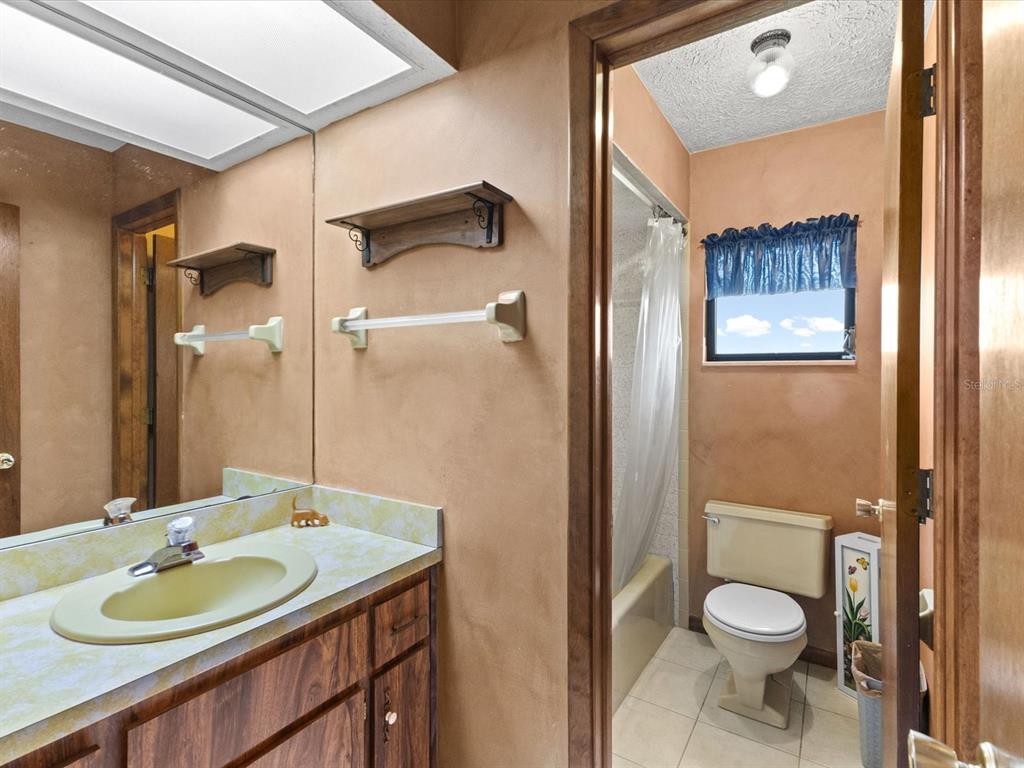 10700 Luscombe Court New Port Richey, FL 34654 - Photo 29 of 64 a bathroom with a toilet a sink and mirror