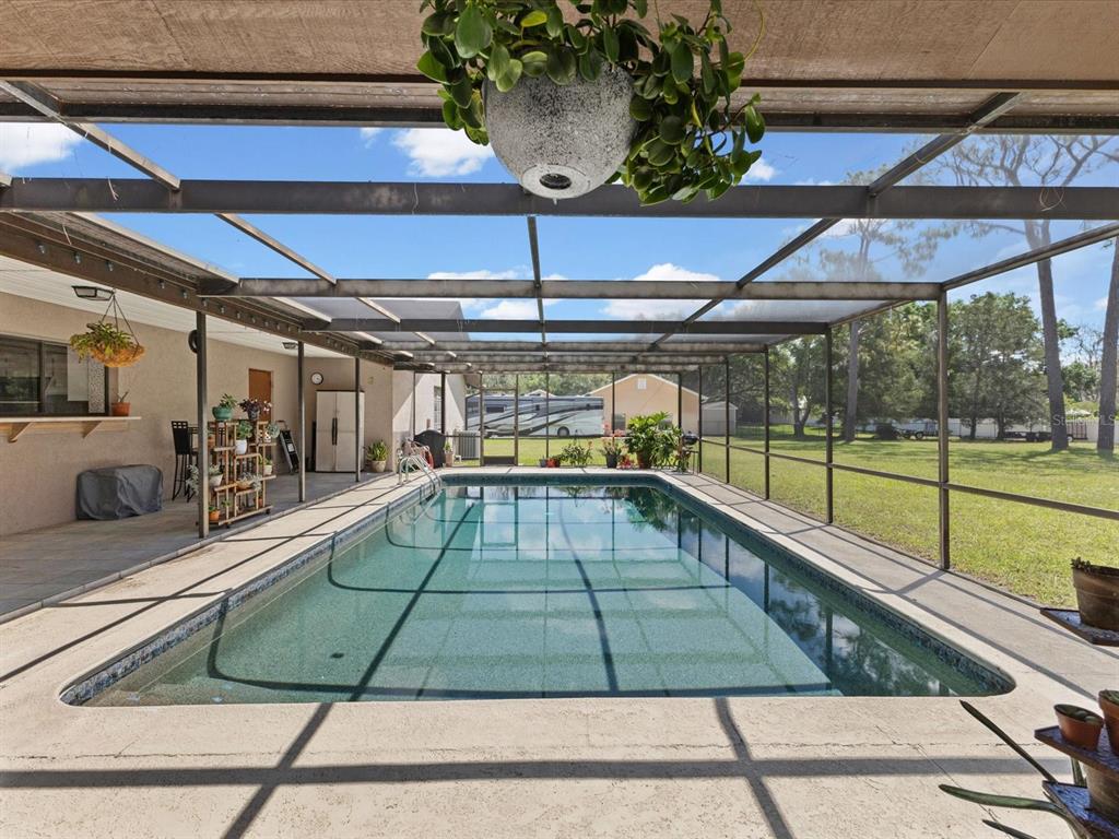 10700 Luscombe Court New Port Richey, FL 34654 - Photo 36 of 64 a view of a swimming pool with a patio