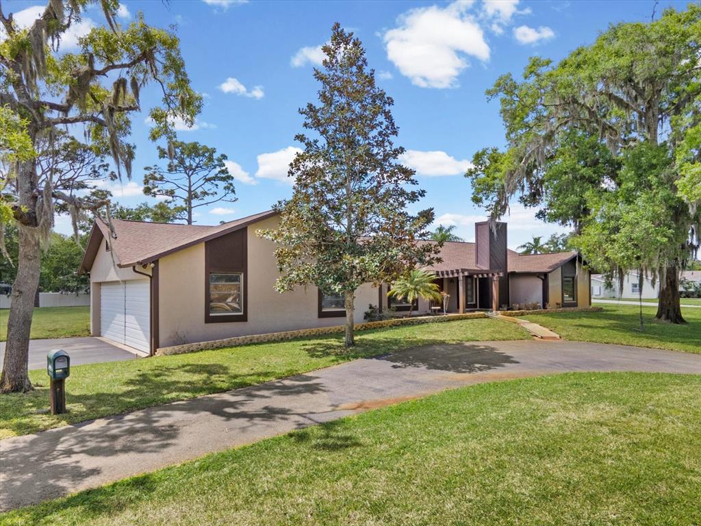 10700 Luscombe Court New Port Richey, FL 34654 - Photo 42 of 64 a big house with a big yard and large trees