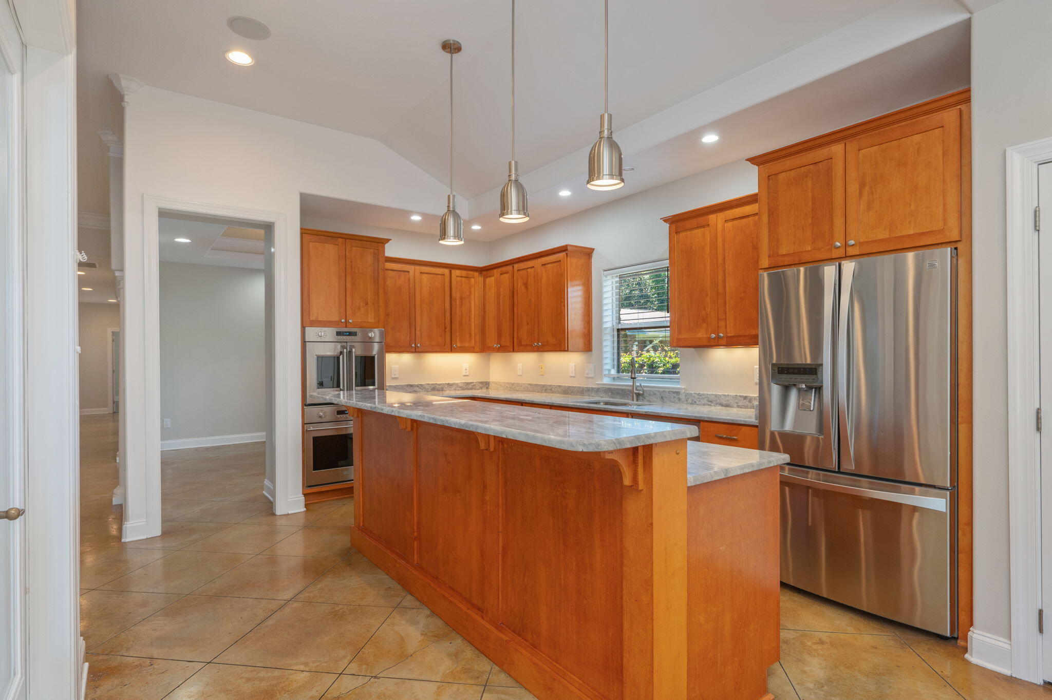14 Blenheim Road Shalimar, FL 32579 - Photo 19 of 71 a kitchen with stainless steel appliances granite countertop a refrigerator a oven and a sink