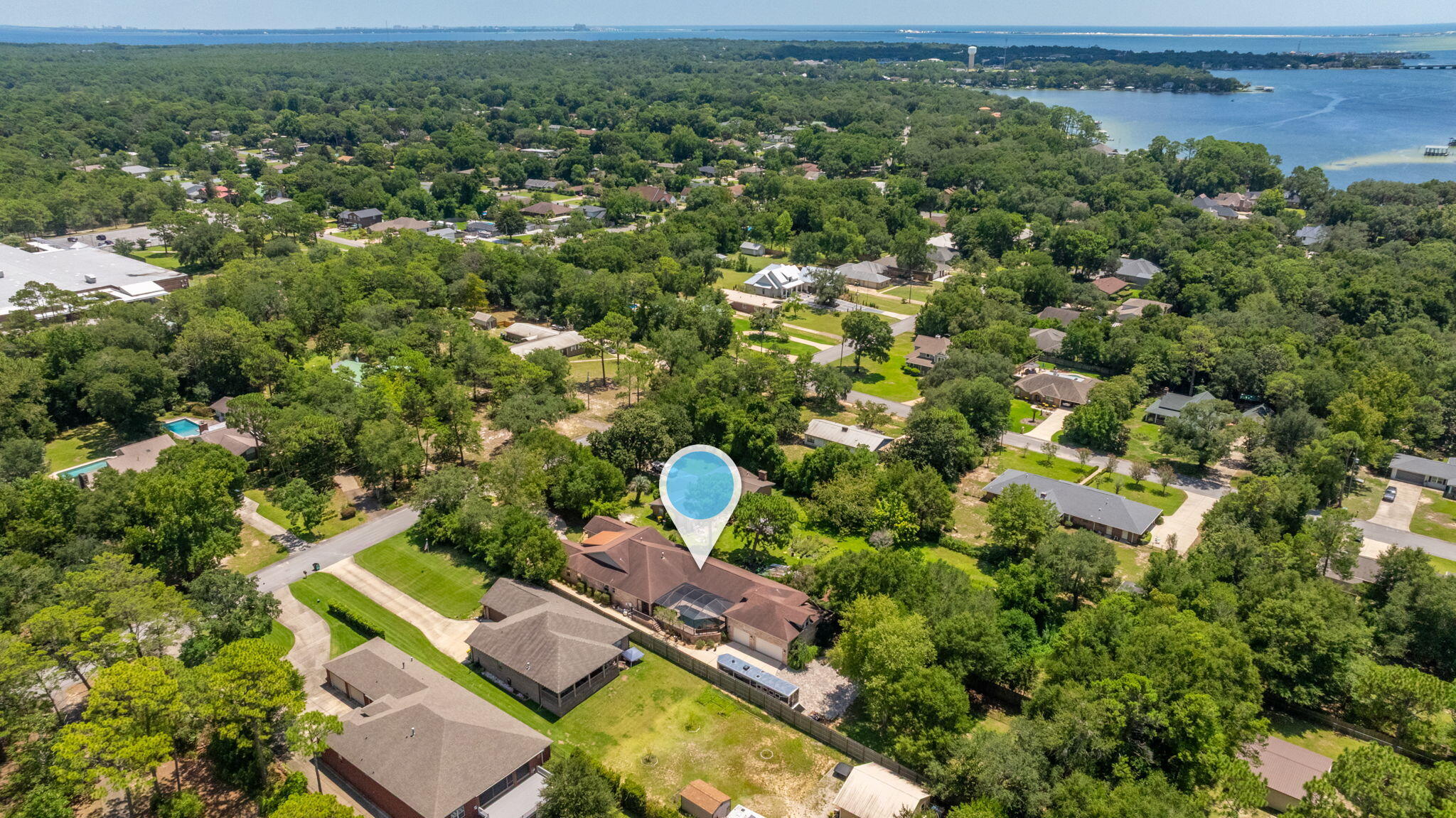 14 Blenheim Road Shalimar, FL 32579 - Photo 69 of 71 an aerial view of a house with a yard