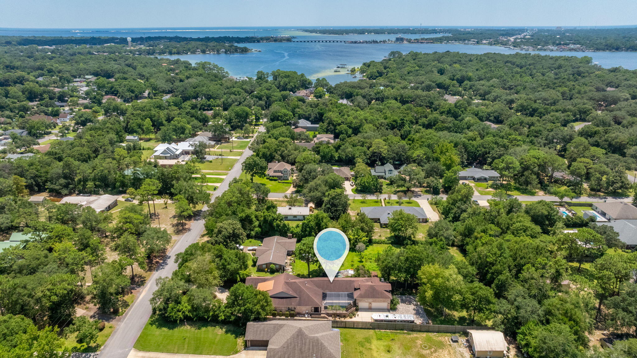 14 Blenheim Road Shalimar, FL 32579 - Photo 70 of 71 an aerial view of a house with a yard