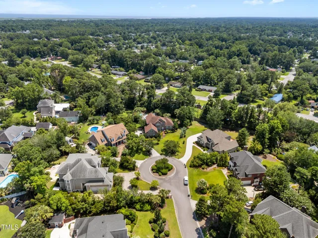 an aerial view of multiple house
