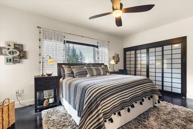 a bathroom with a sink double vanity and shower