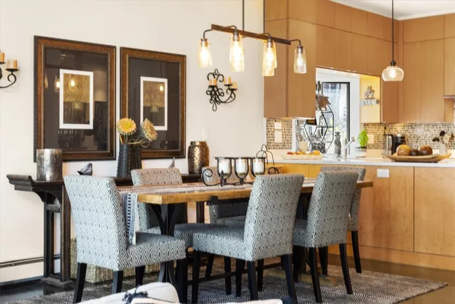 a bathroom with a mirror