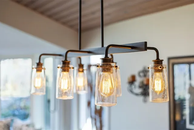 a view of a kitchen with furniture and window
