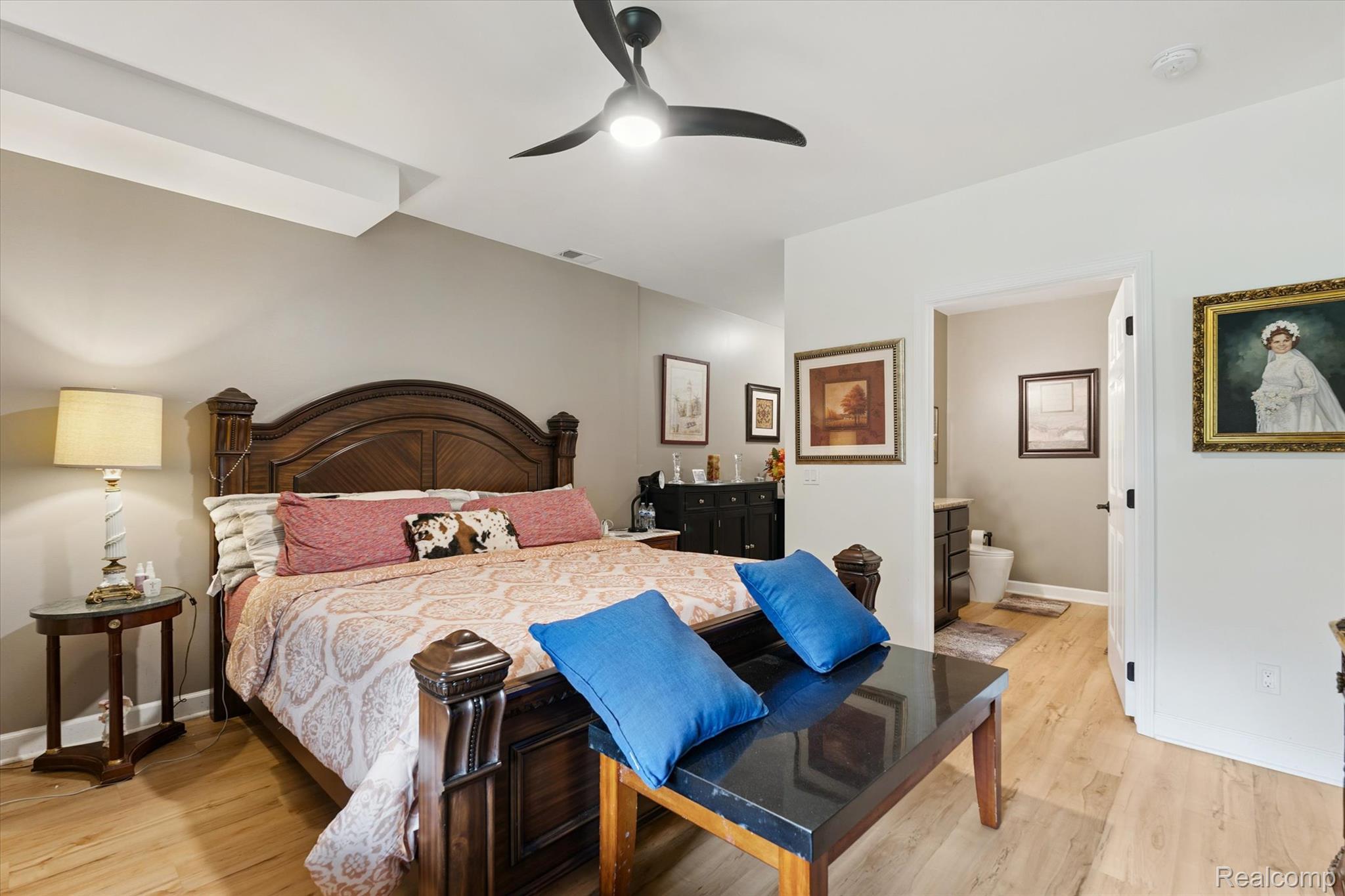 441 West Dryden Road Metamora, MI 48455 - Photo 41 of 62 Bedroom featuring light wood-type flooring and a ceiling fan