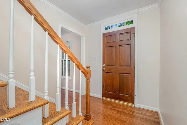 a view of front door with stairs