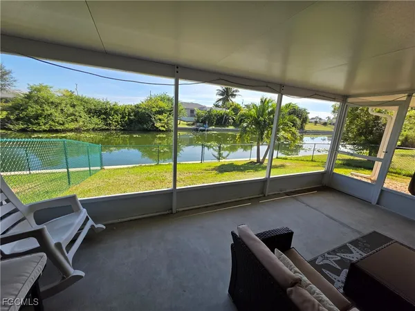 a view of outdoor space with seating area