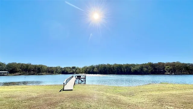 a view of lake and mountain