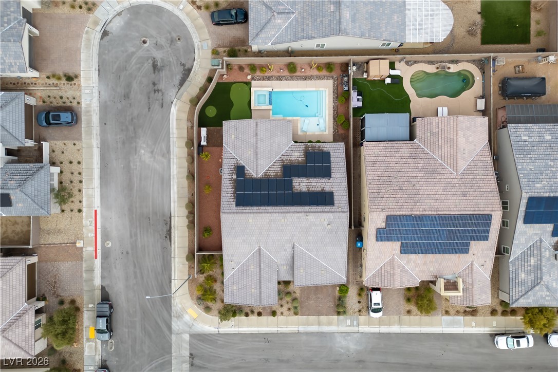 3018 Bounding Home Road North Las Vegas, NV 89086 - Photo 6 of 43 Bird's eye view of a pool area