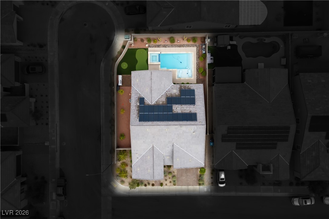 3018 Bounding Home Road North Las Vegas, NV 89086 - Photo 7 of 43 Aerial view of a pool area
