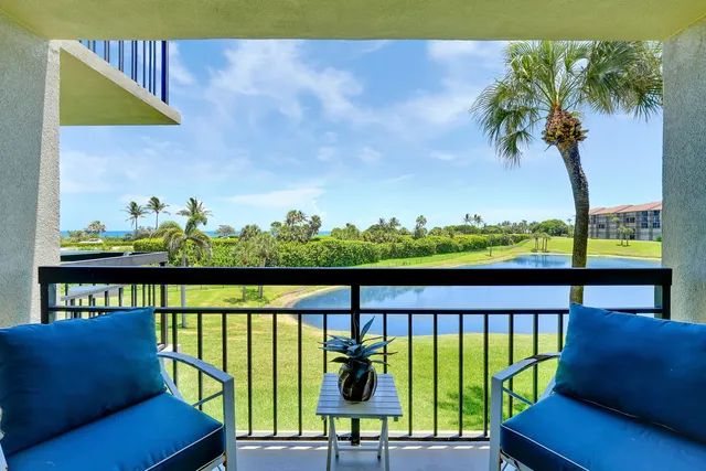 a view of a chairs in a balcony