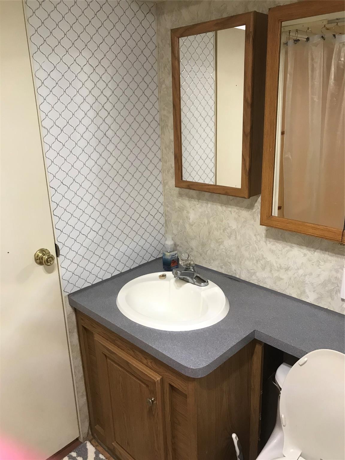 150 Roberts Ridge Road, Unit H48 Mount Gilead, NC 27306 - Photo 27 of 35 a bathroom with a sink and a mirror
