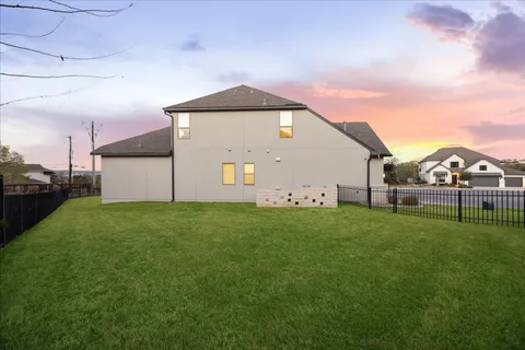 a house view with a garden space