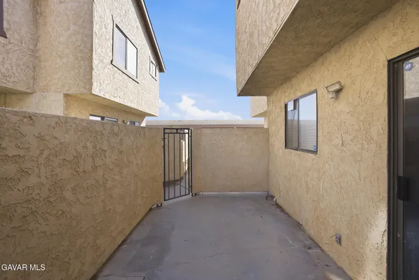 a view of a hallway with entryway