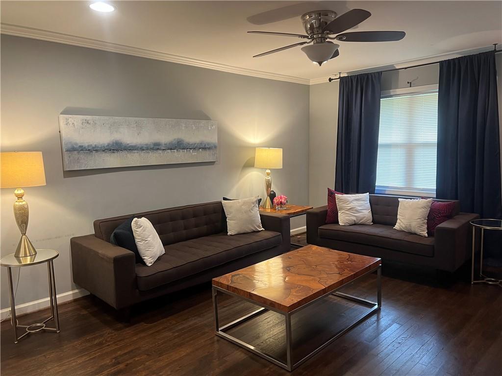 1485 Janmar Drive Decatur, GA 30032 - Photo 18 of 34 a living room with furniture and a potted plant