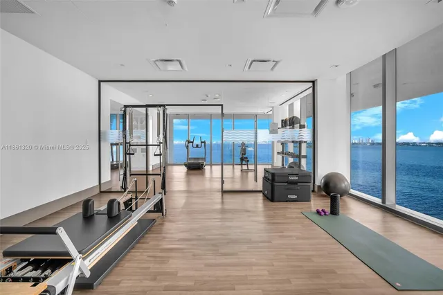 a view of an indoor swimming pool