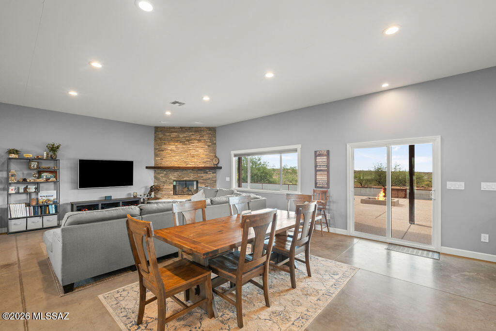 16276 East Empire View Road Vail, AZ 85641 - Photo 10 of 51 a view of a dining room with furniture window and outside view