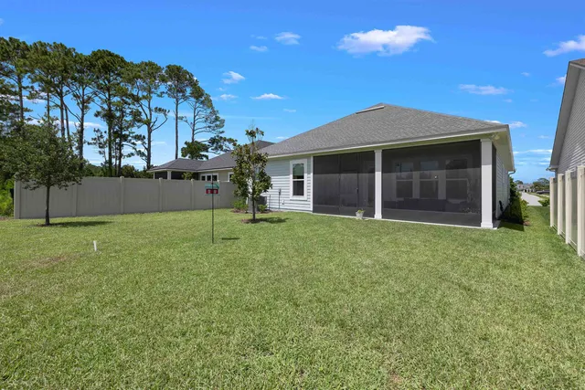 a view of a garden from a balcony