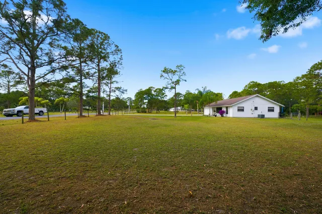 a view of an outdoor space and swimming pool