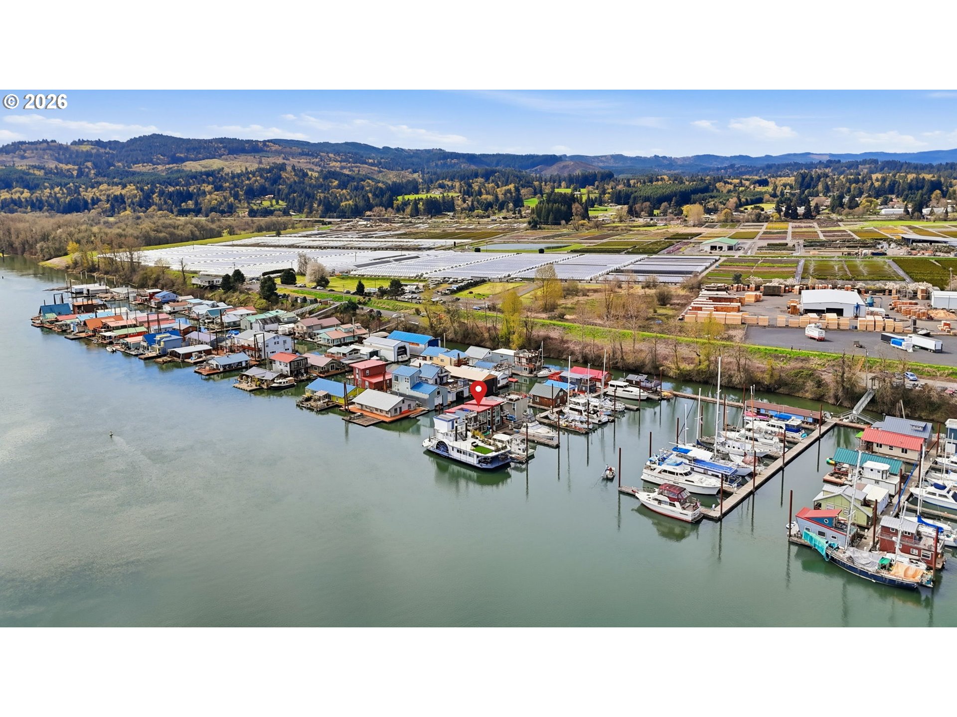34326 Johnson's Landing Road, Unit C27 Scappoose, OR 97056 - Photo 30 of 38 a view of a lake with a mountain view