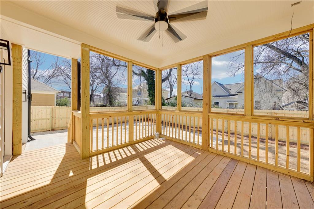 727 Garibaldi Street Southwest Atlanta, GA 30310 - Photo 52 of 84 a view of a porch with wooden floor and outdoor space
